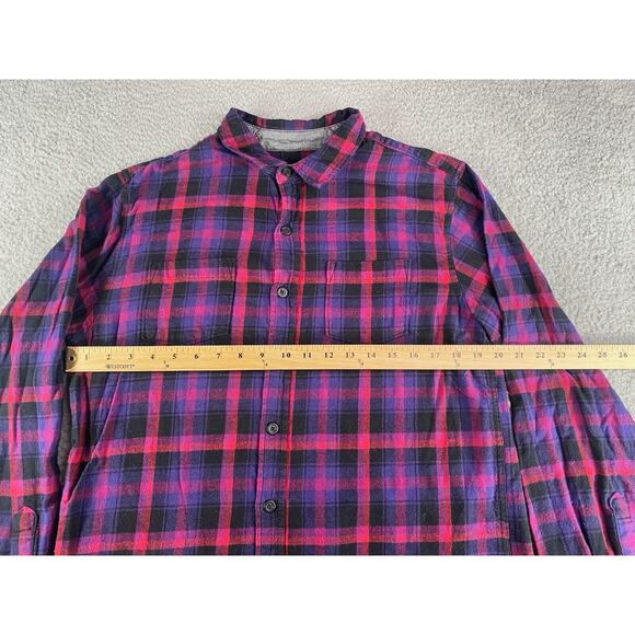 Quiksilver Shirt Men Large Multicolor Button Up Plaid Long Sleeve Skater Flannel - Picture 5 of 8